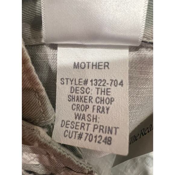 Mother The Shaker Chop Crop Fray in desert print - Picture 9 of 10